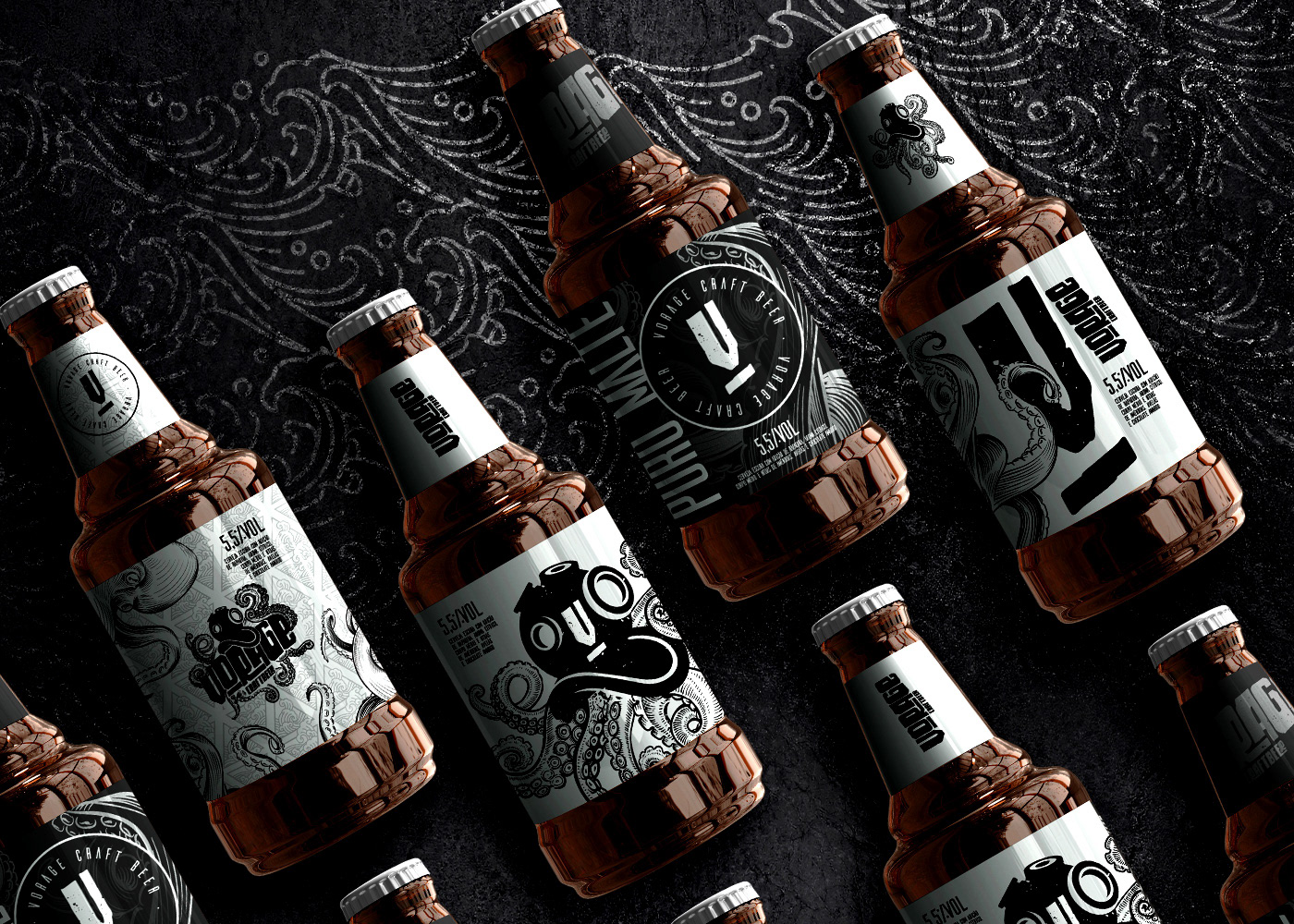 beer Beer Packaging branding  brewery Ocean Packaging brand identity logo Logotype Logo Design