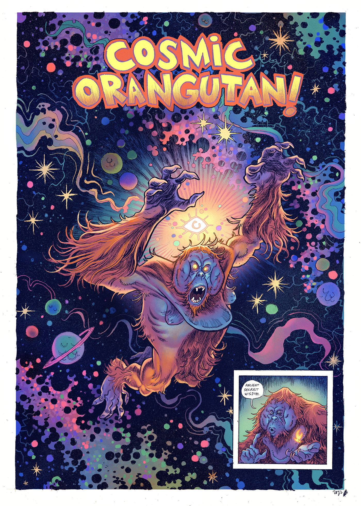 artwork cartoon Character design  ComicArt comics cover coverart Drawing  monkey orangutan