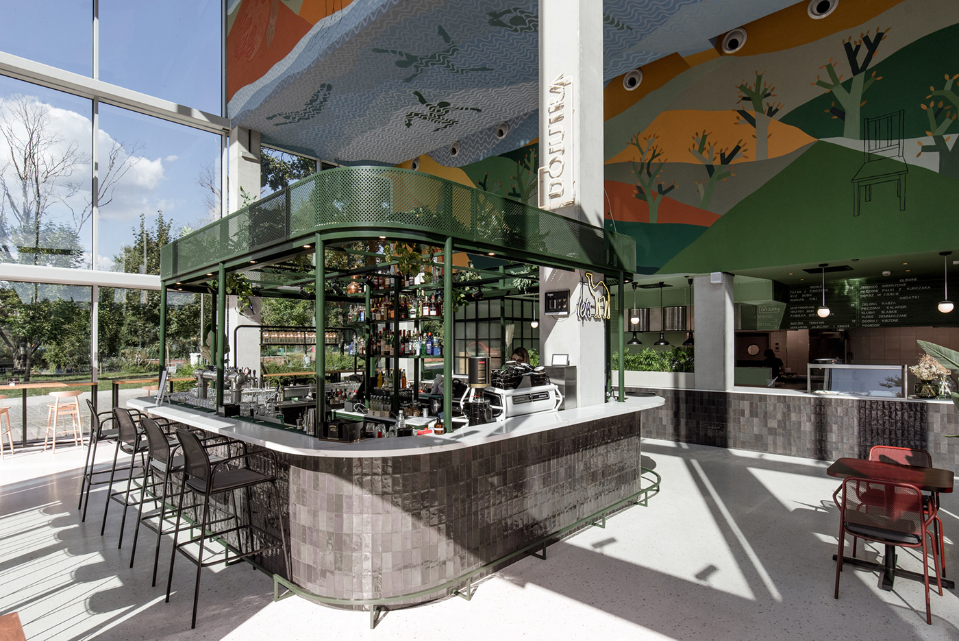 alicja biala gastronomy interior design  modelina modelina architekci Mural MVRDV poland restaurant wroclaw