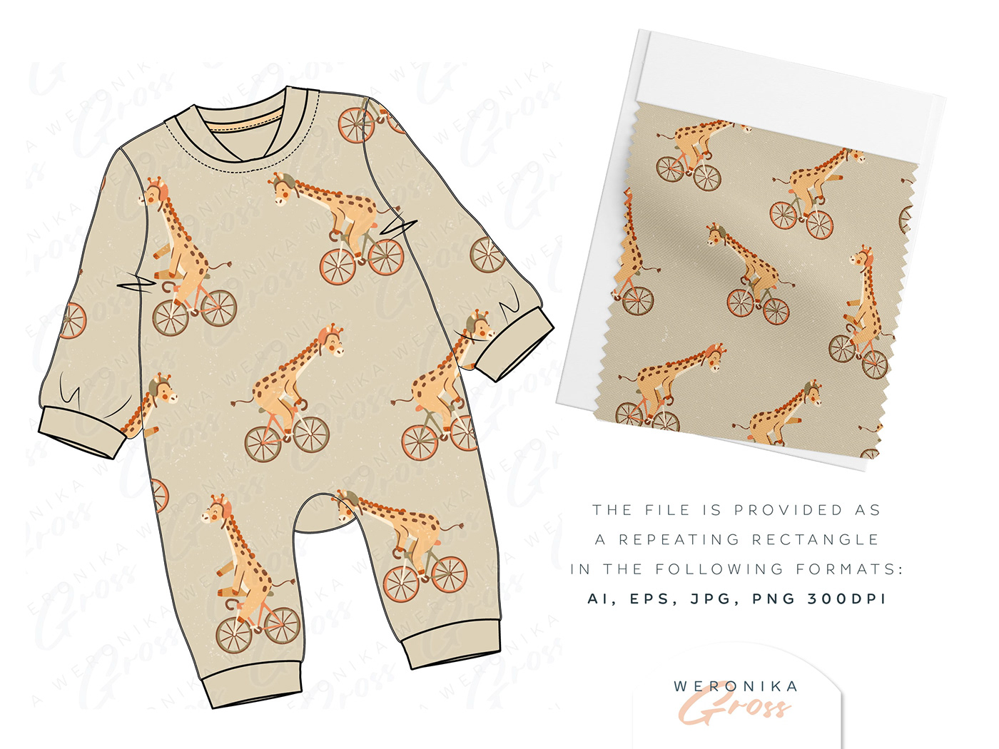pattern pattern design  textile fabric wallpaper kids illustration children ILLUSTRATION  animals giraffe