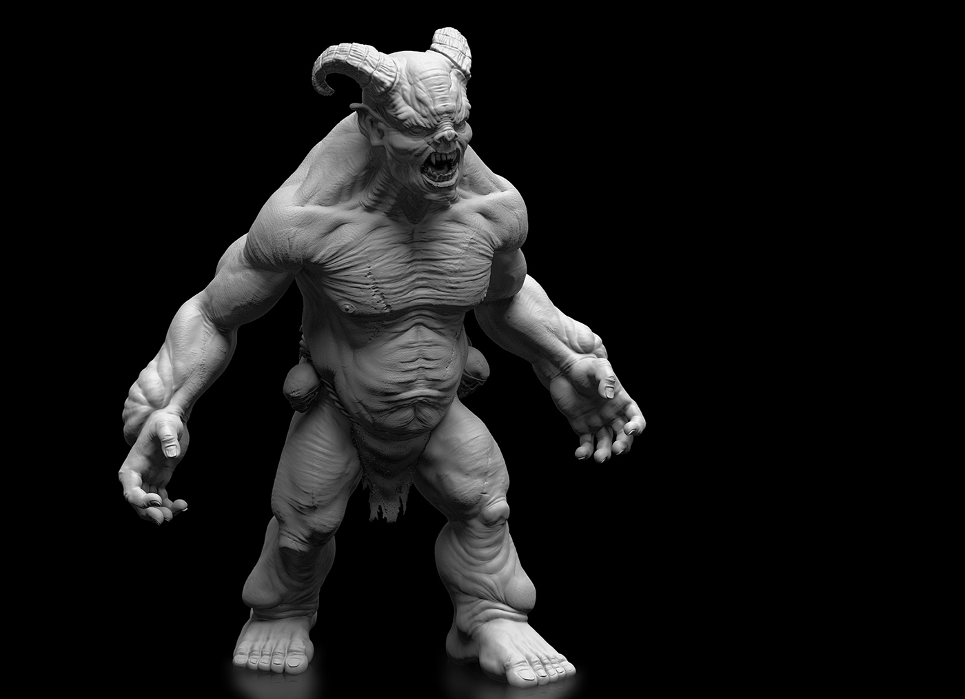 cretaure monster Sculpt 3D Character design  digital3d concept art