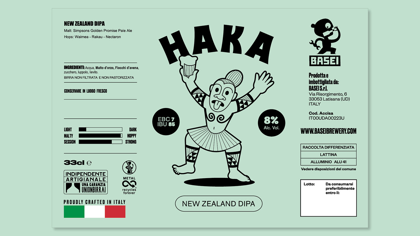 craft beer beer beer label Packaging Label maori Haka ILLUSTRATION  New Zealand Beer Packaging