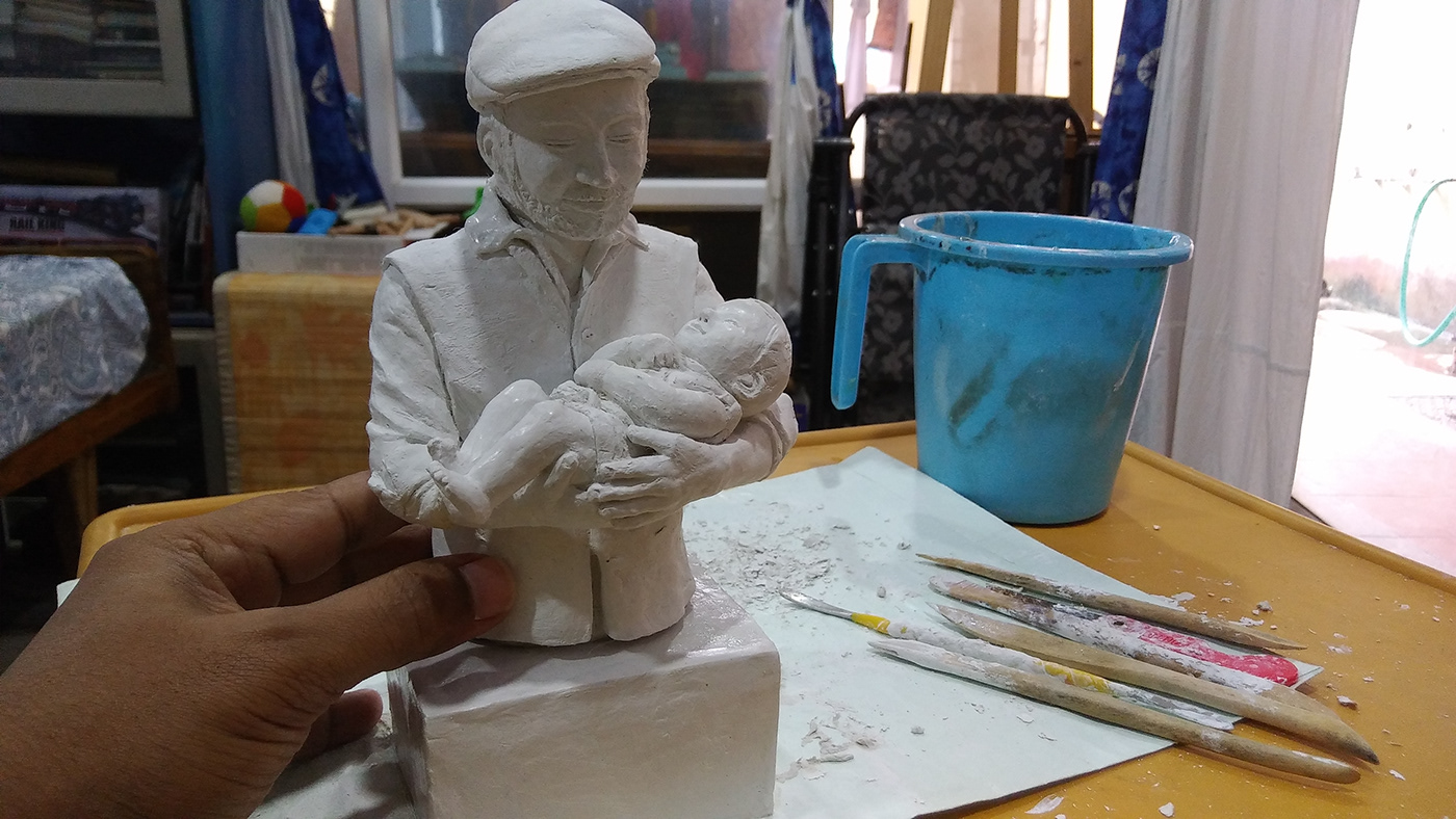 clay sculpture interior design  crafts  