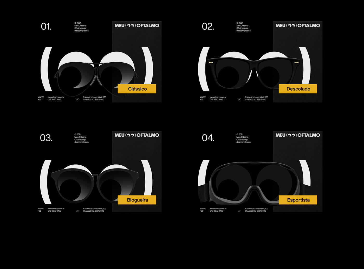 brand Brutalism doctor eyes hospital identity logo modern oftalmology