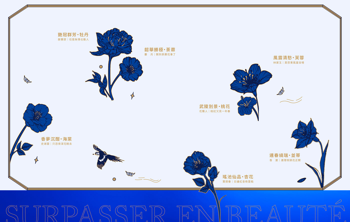 brand branding  design flower logo package 包裝設計 禮盒設計 紅樓夢 香水品牌