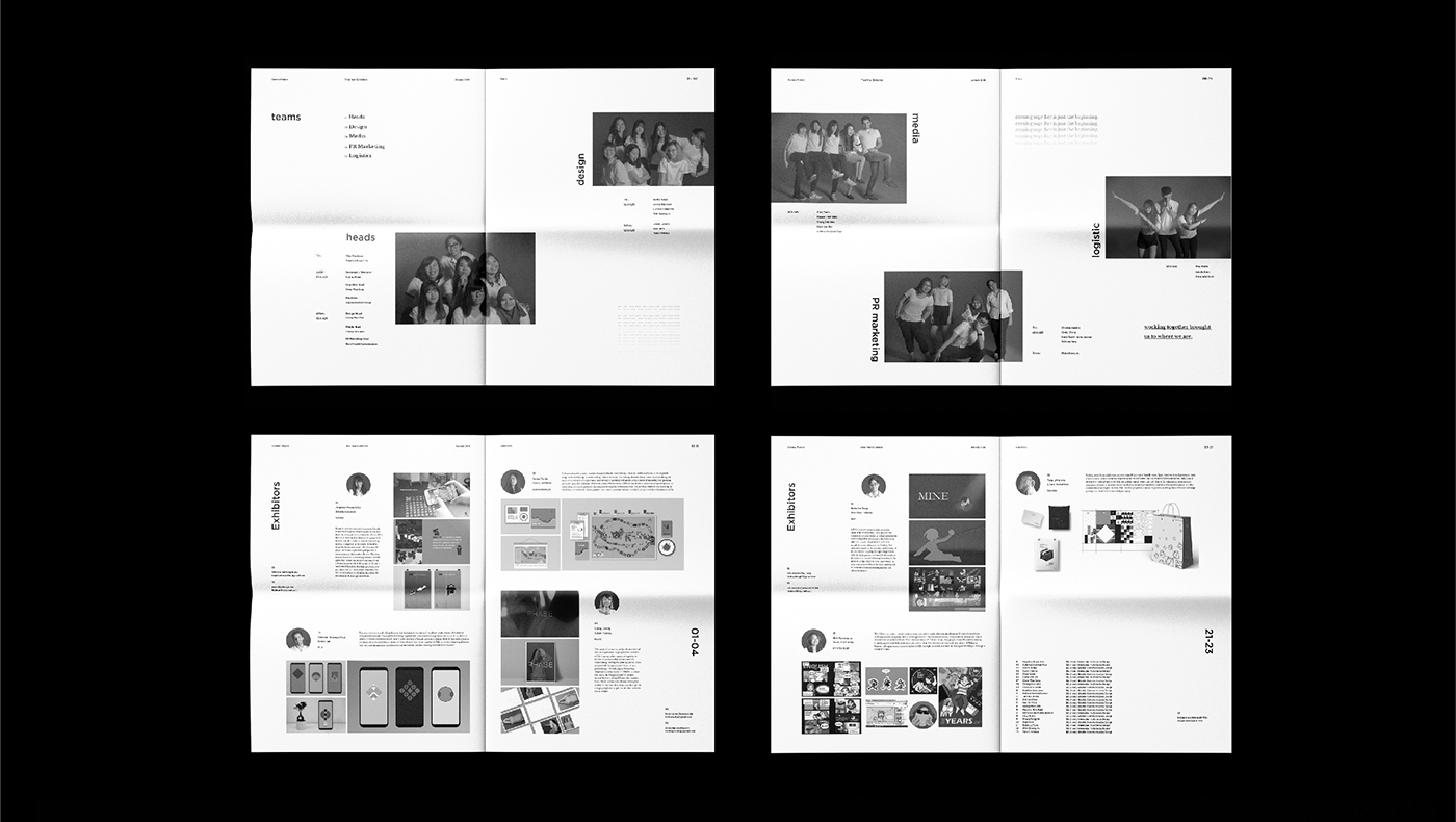 Exhibition  newspaper portfolio Final year Project FYP editorial design  print design  comma project 2018 Layout black and white