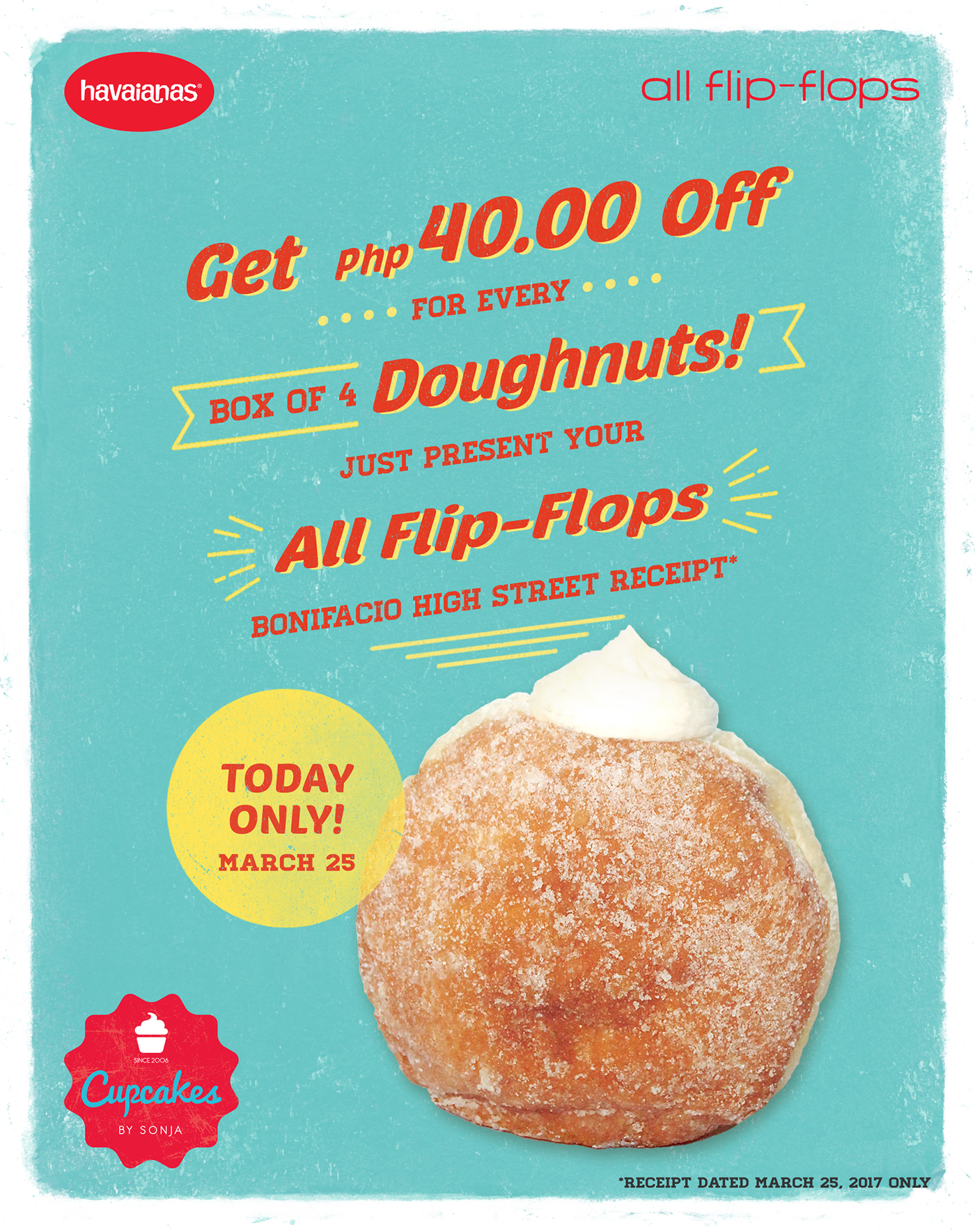 doughnut dessert Food  promo poster discount poster print havaianas cupcakes by sonja