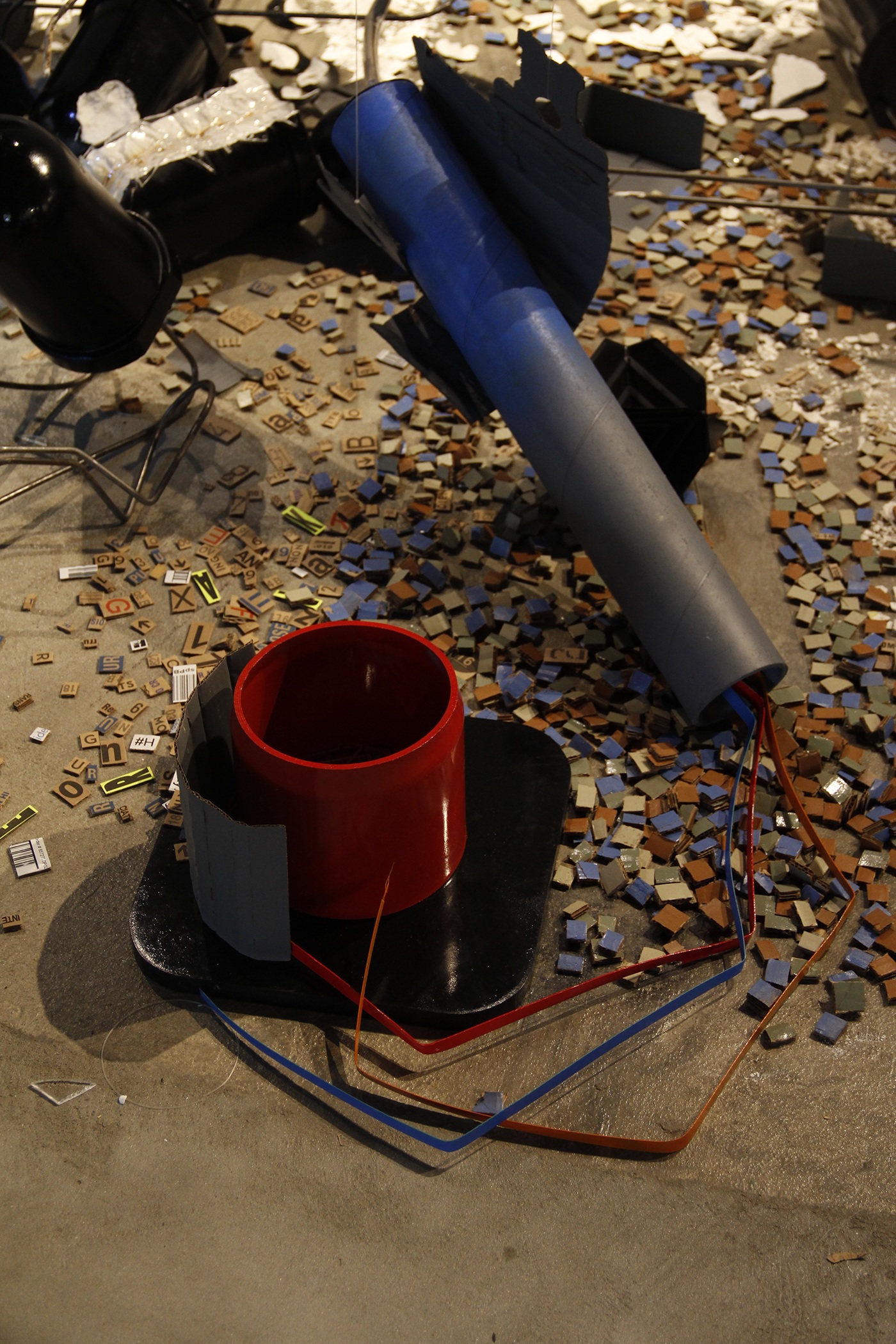 installation Performative Objects led Object Theatre trash field pile emily jones skylanders