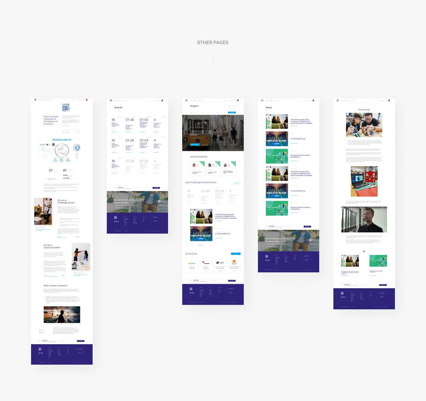 Website Web design Webdesign social page Layout EU innovation mobile