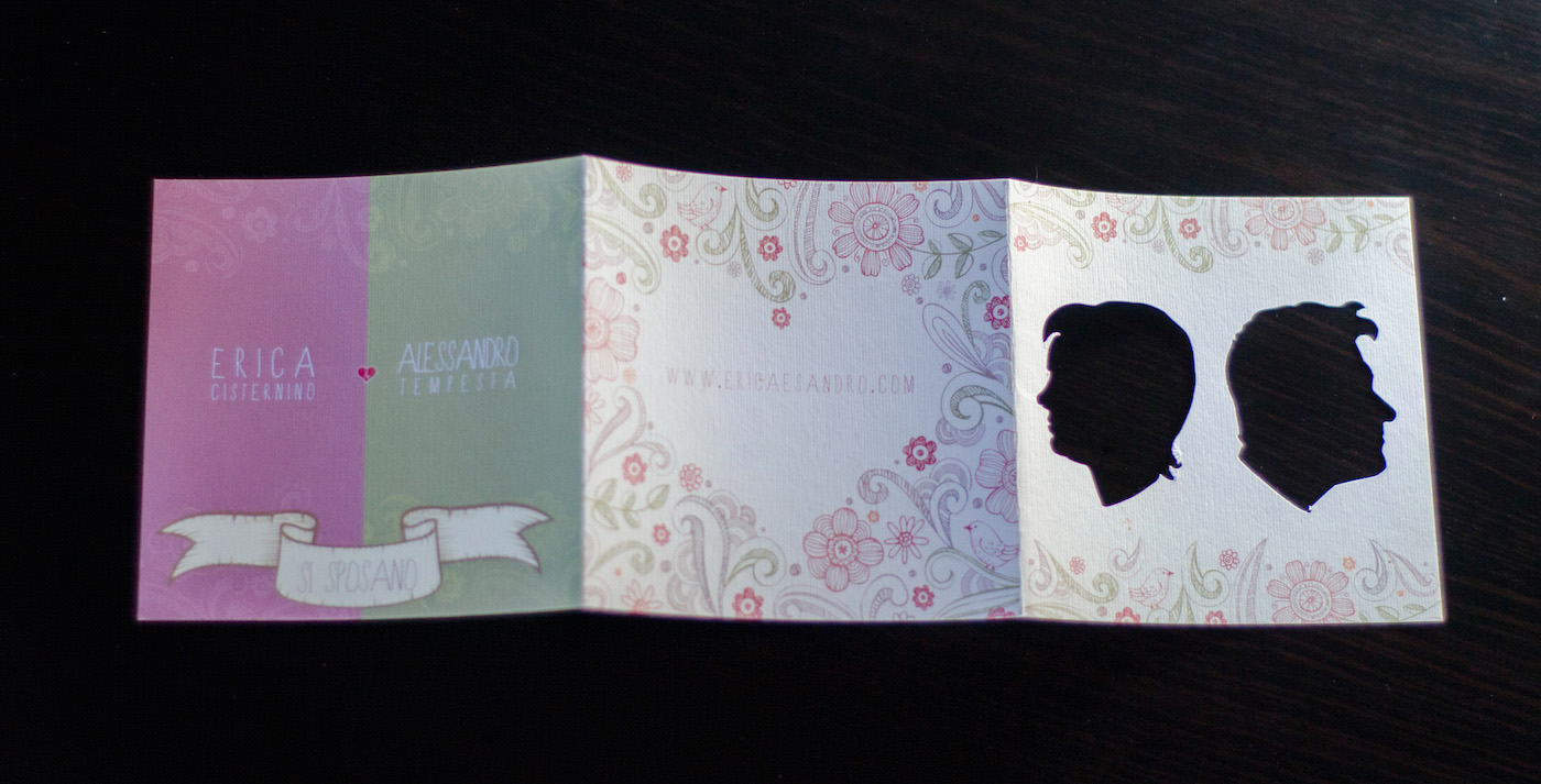 brochure invitations wedding cut Wedding Card square