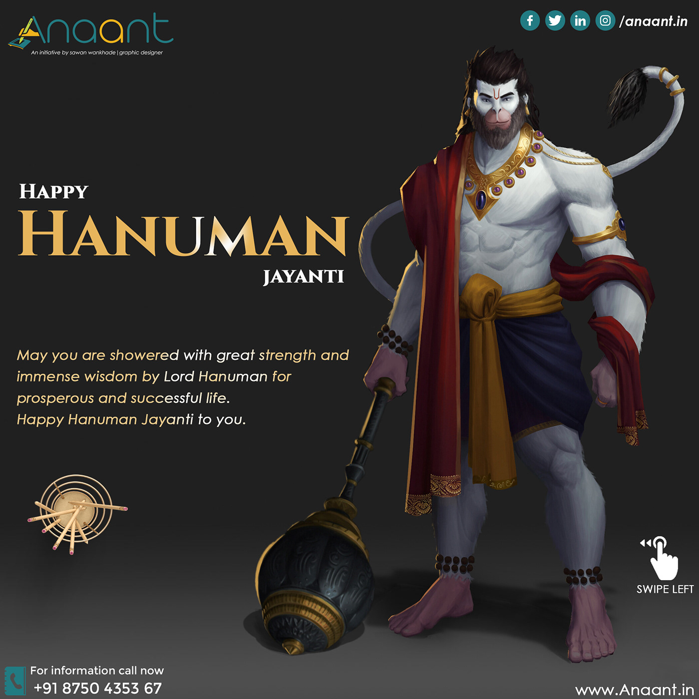 anaant design gráfico Hanuman Jayanti Hanuman Jayanti 2022 hanuman ji happy hanuman jayanti Hunuman Jai Shree Ram post sawanwankhade