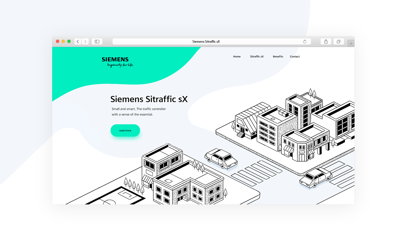 ILLUSTRATION  graphic design  UI/UX Web Design  Siemens smart city Isometric