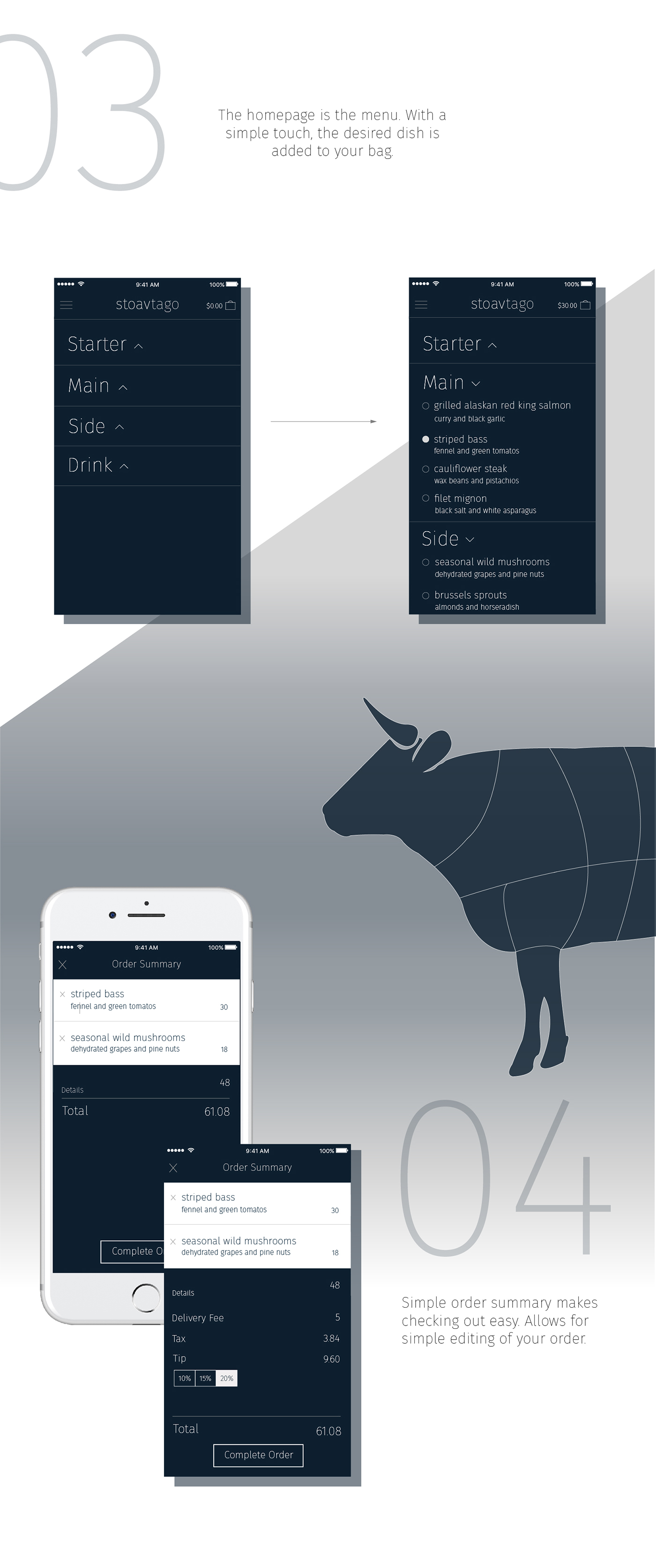 UI user interface app Food  food delivery concept design interactive design