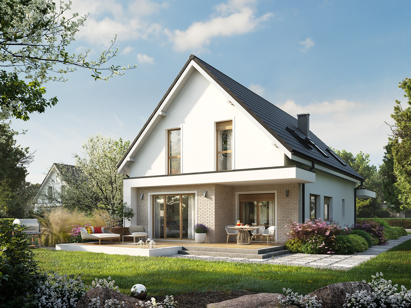 3D 3d artist architect architecture archviz house Render rendering single-family house visualization