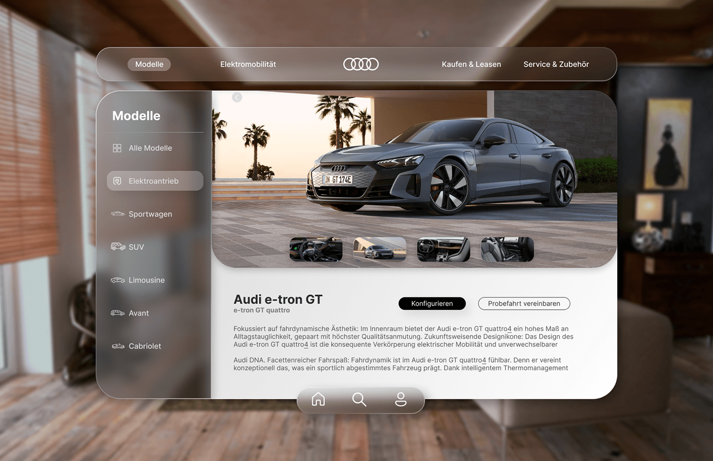 Spatial Design vision os ui design uiux visual identity dashboard dashboard design design concept Audi Morphism