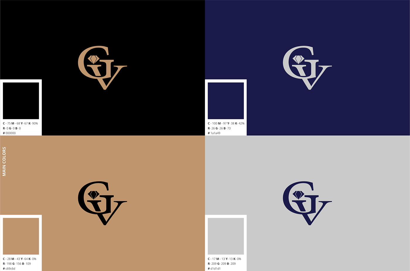 branding  design Gems graphic design  jewelry logo luxury stones