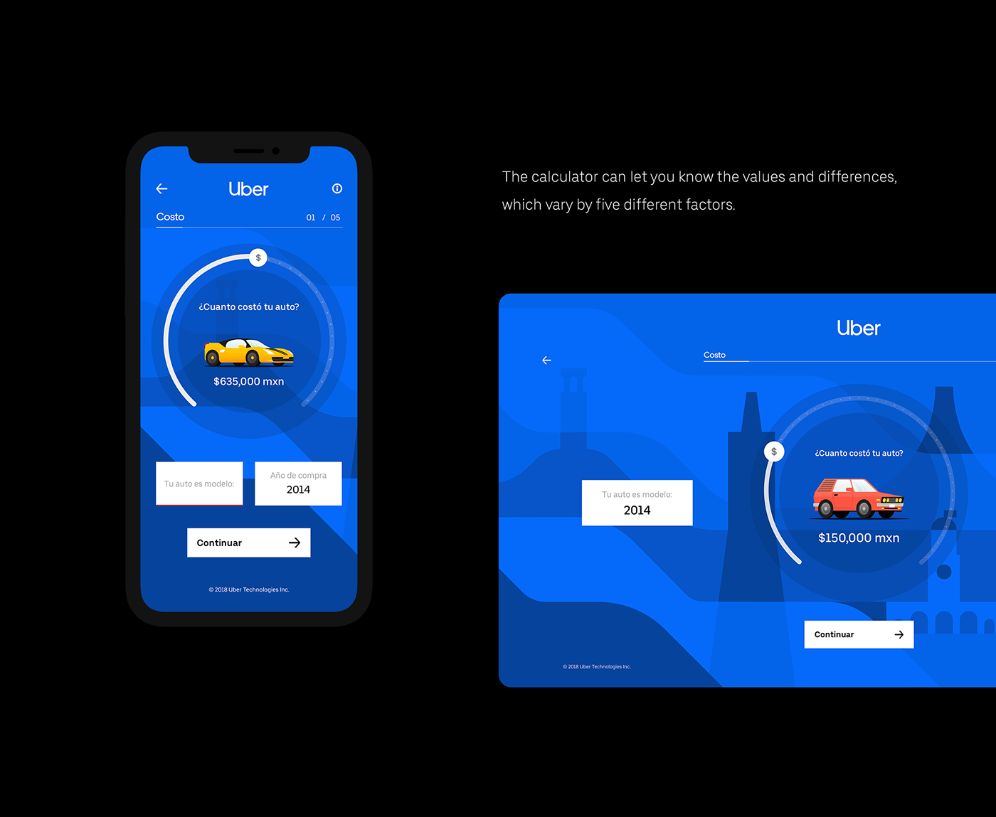 Uber car Web app UI Animation product ux interaction UI AWWWARDS