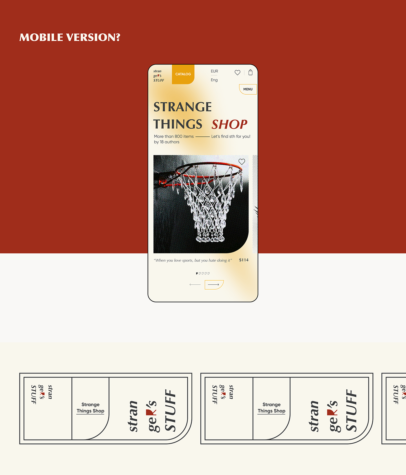 concept concept art e-commerce Logo Design modern art shop Stranger Things UI/UX web-design Website