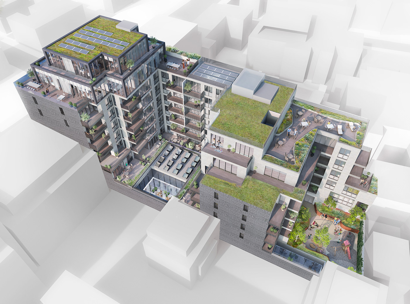 residential housing architecture 3D CGI Render marketing   visualisation