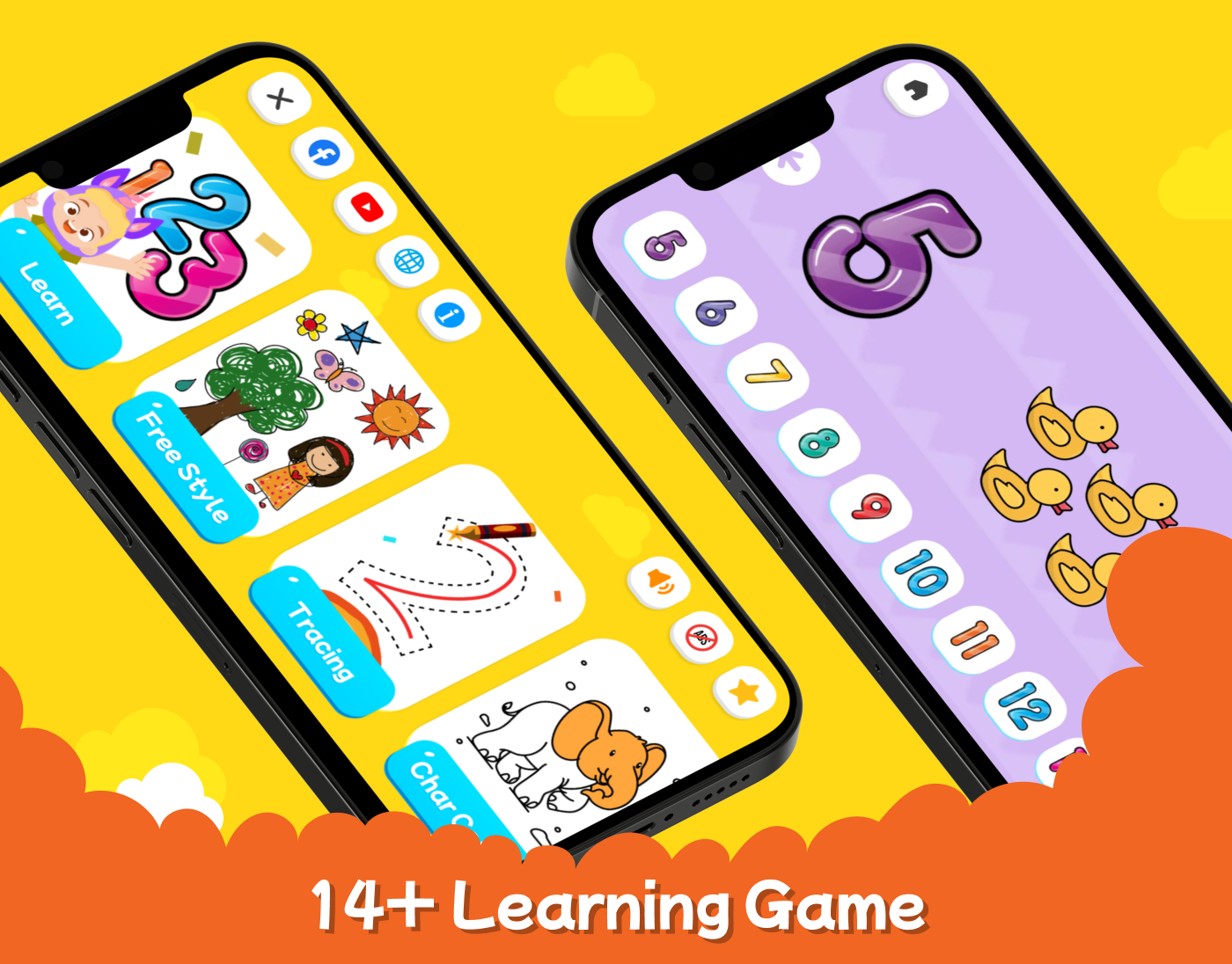 kids game child game ui design Figma UI/UX user experience app design 123 number game learn kids app todler