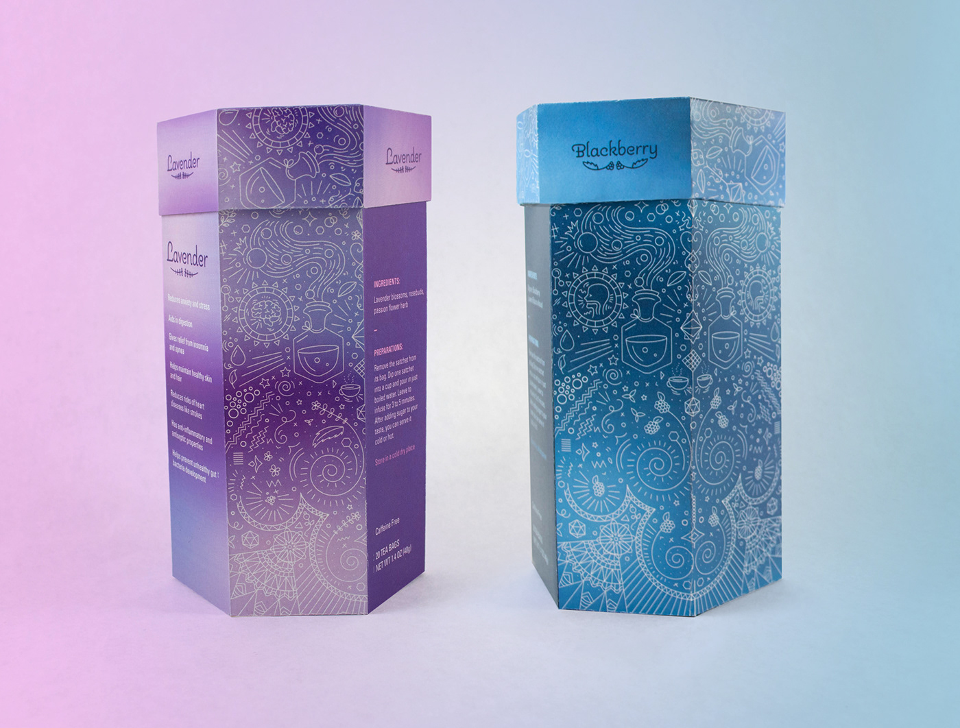 gradients lineart Packaging tea
