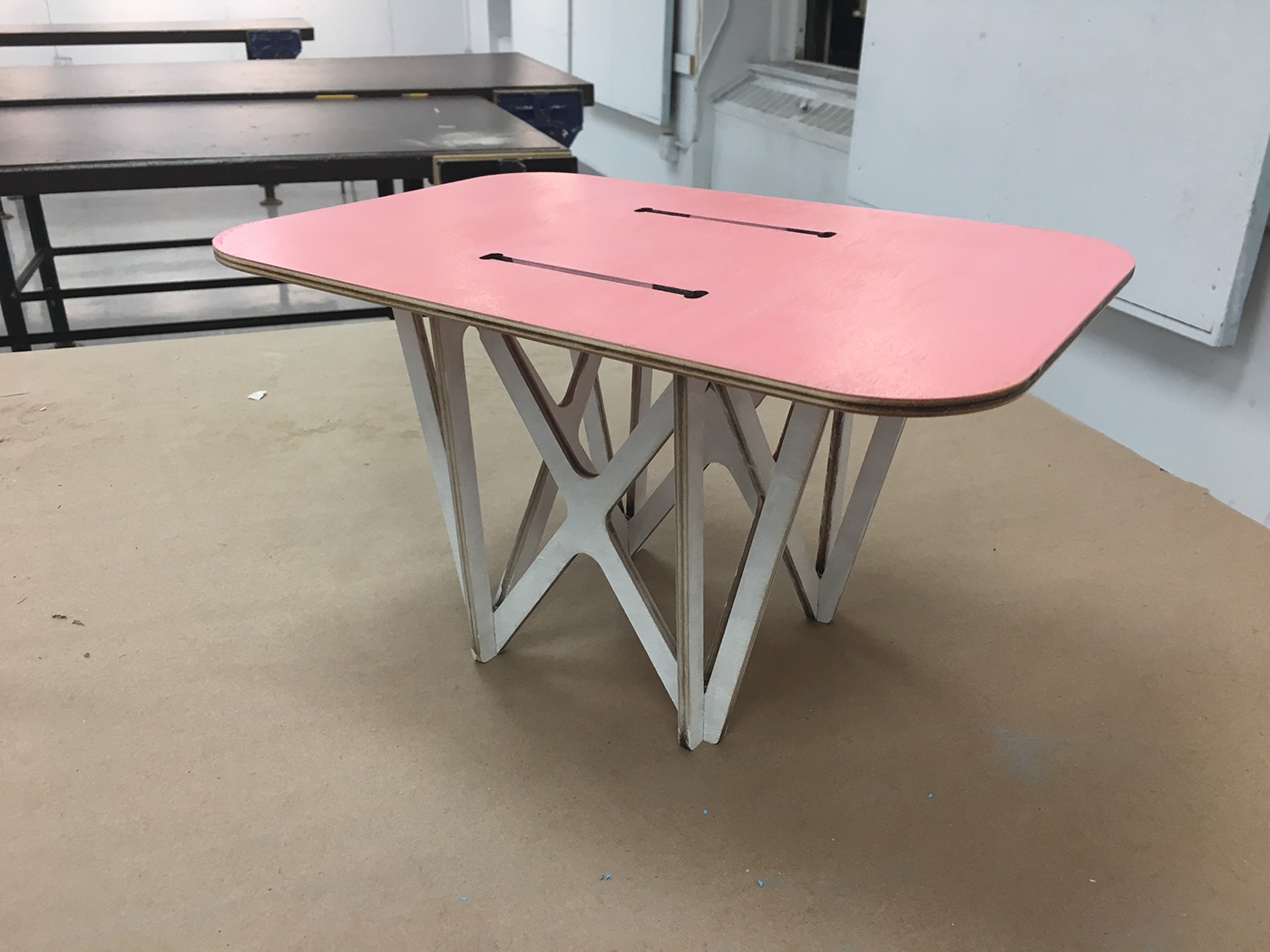 coffee table cnc pink joints furniture comfortable