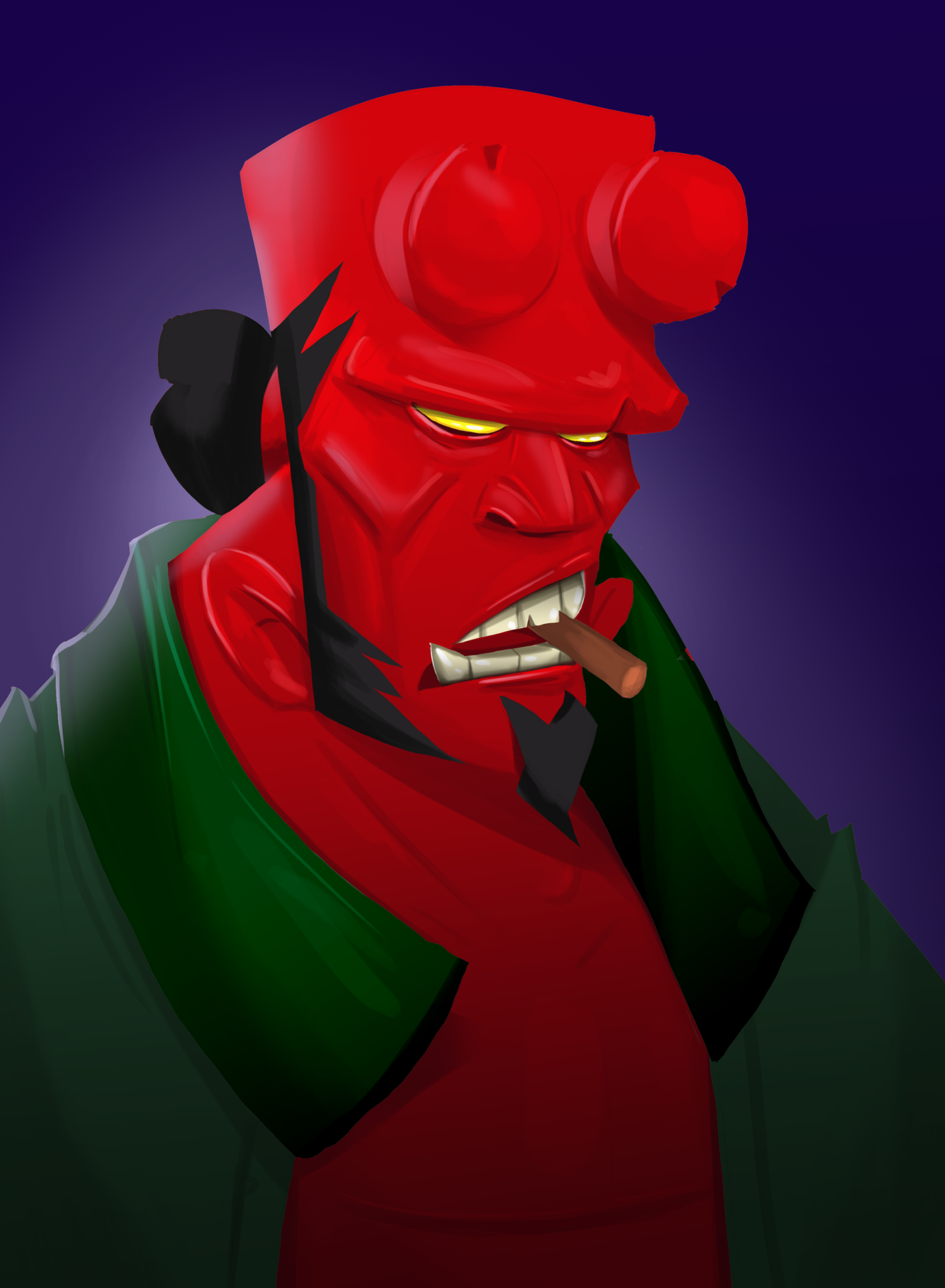 cartoon Character design  fanart Hellboy