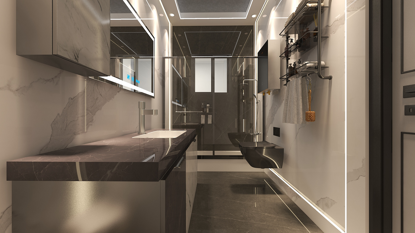 indoor bathroom bathroom design modern bathroom interior design  modern Render architecture