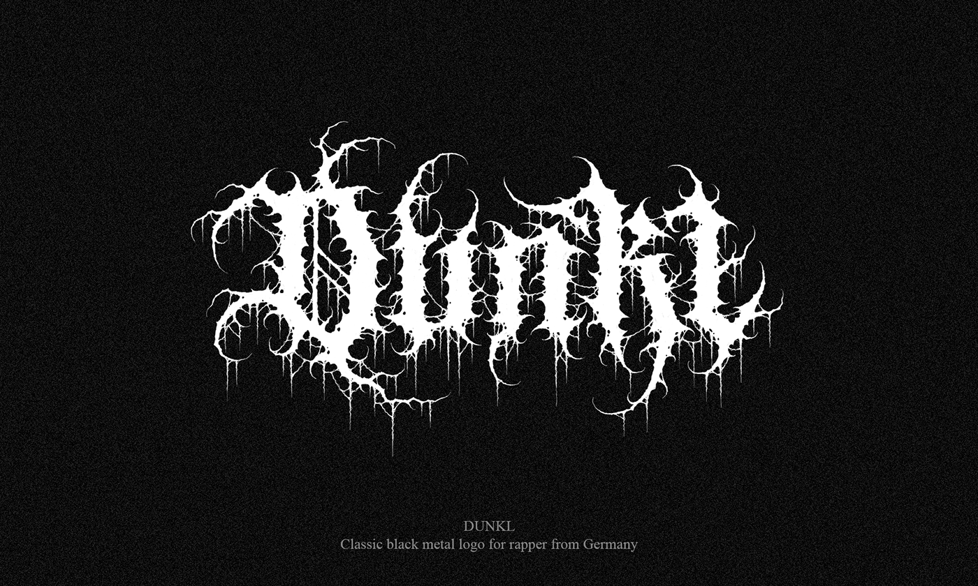 black metal logo Blackletter dark art death metal logo gnoizm lettering Logo Design Logotype metal logo