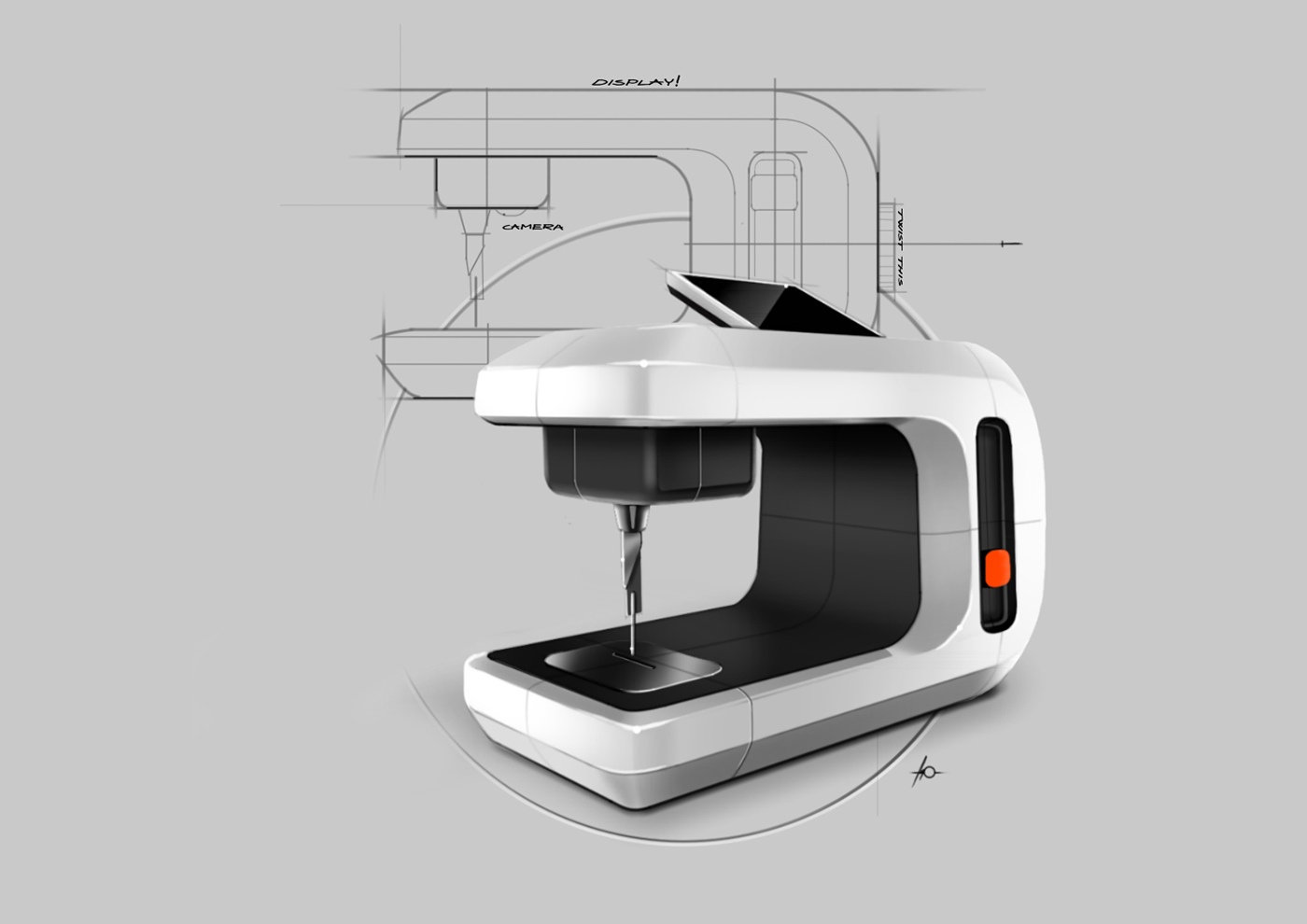 design render sketches sketchbook industrial design  camera drill printer headphones bag
