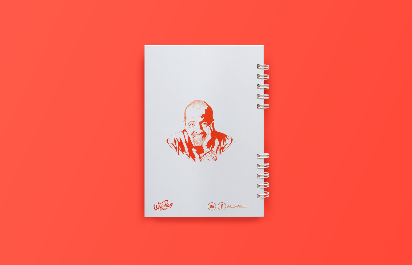 lettering notebook Cuaderno poster anaranjado pualo coelho frase Motivación serigrafia color