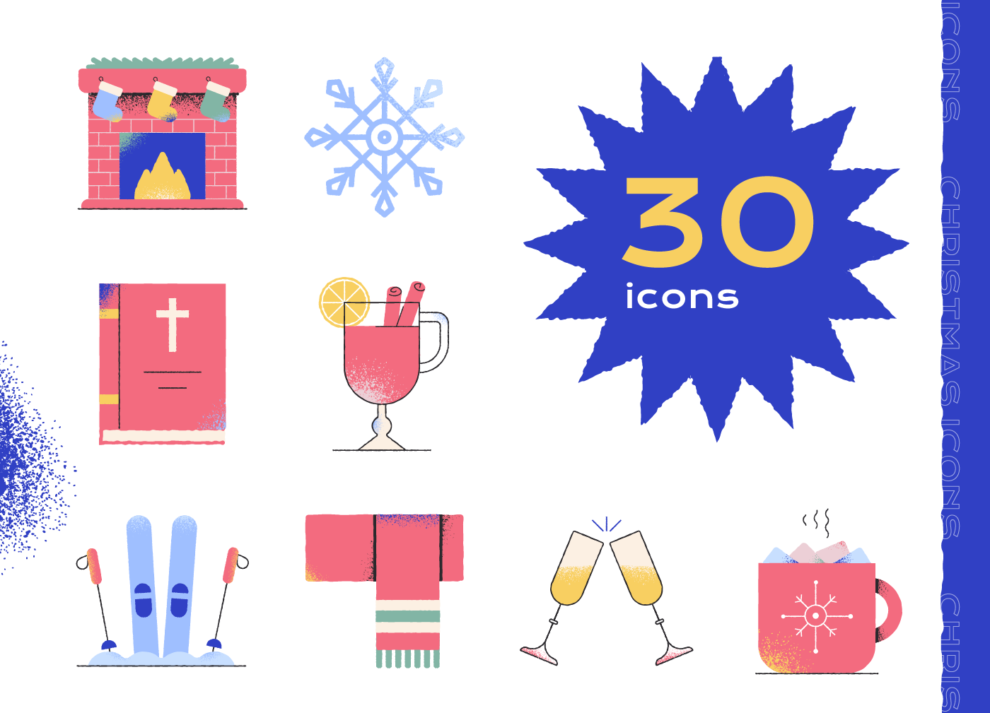 icons ILLUSTRATION  Christmas Icons design UI ux new year design Candy Cane christmas Tree