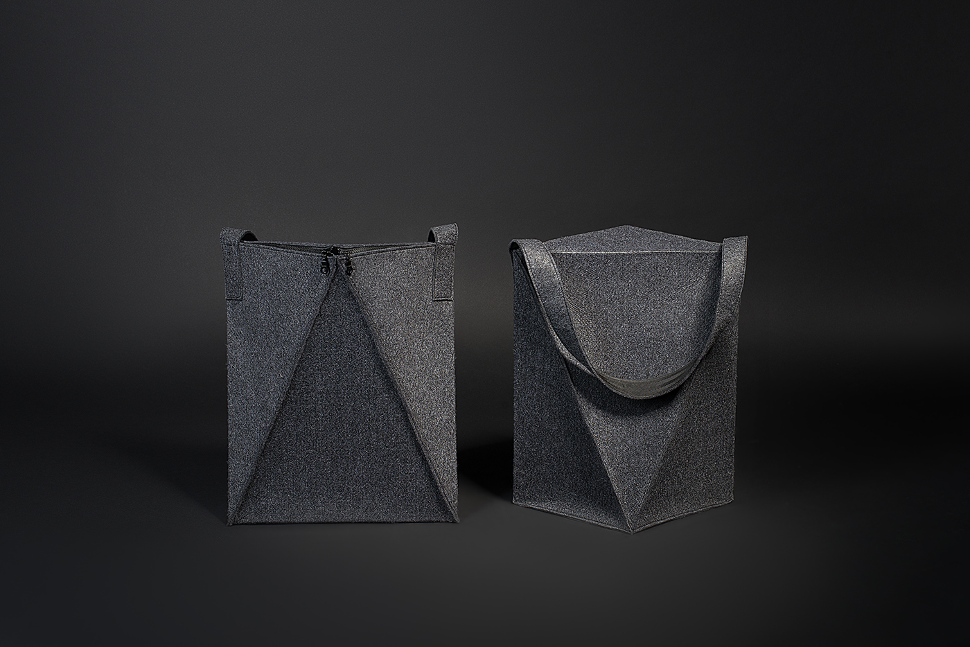 bags Fashion  design felt bag accessories torba felt product polygon triangle