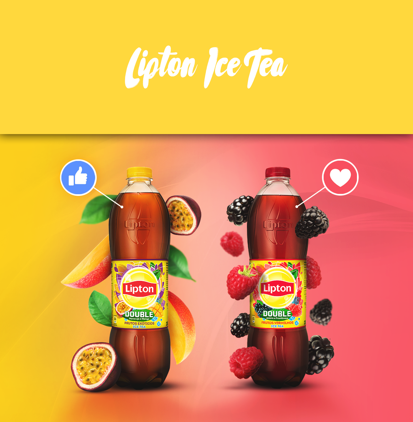 Lipton tea Tea Time Bom Dia Alegria lemon yellow brand digital social media posts facebook drink Retro