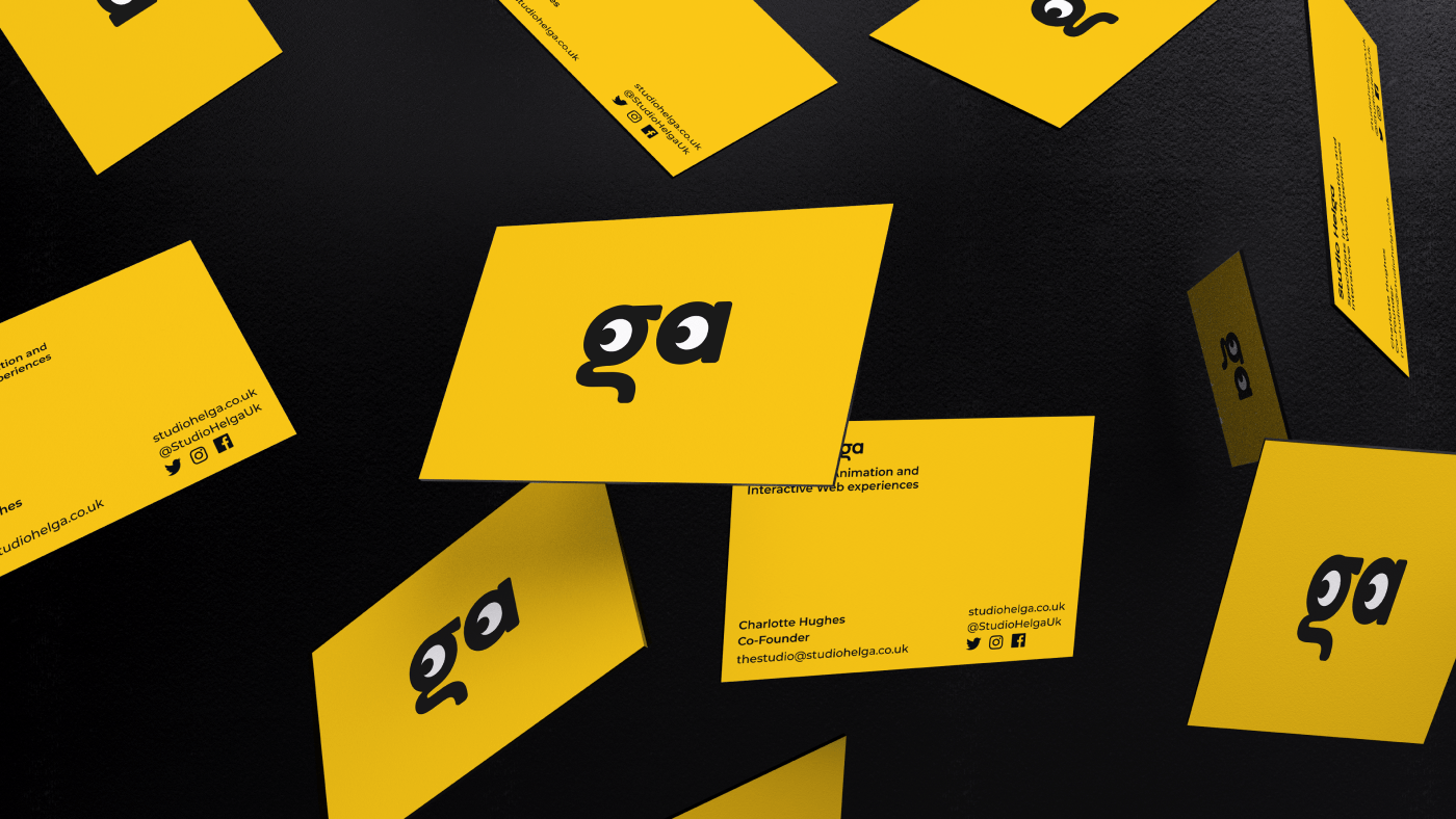 identity logo Logo Design print design  Startup studio studiohelga typography   Web Design  yellow