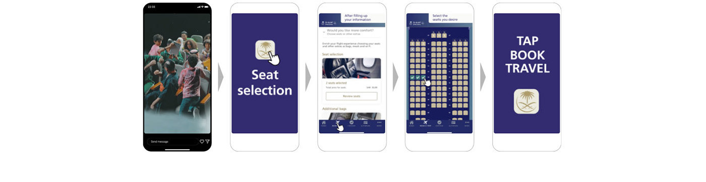 saudia airline Mobile app Travel Booking checkin luggage seat vacation Holiday
