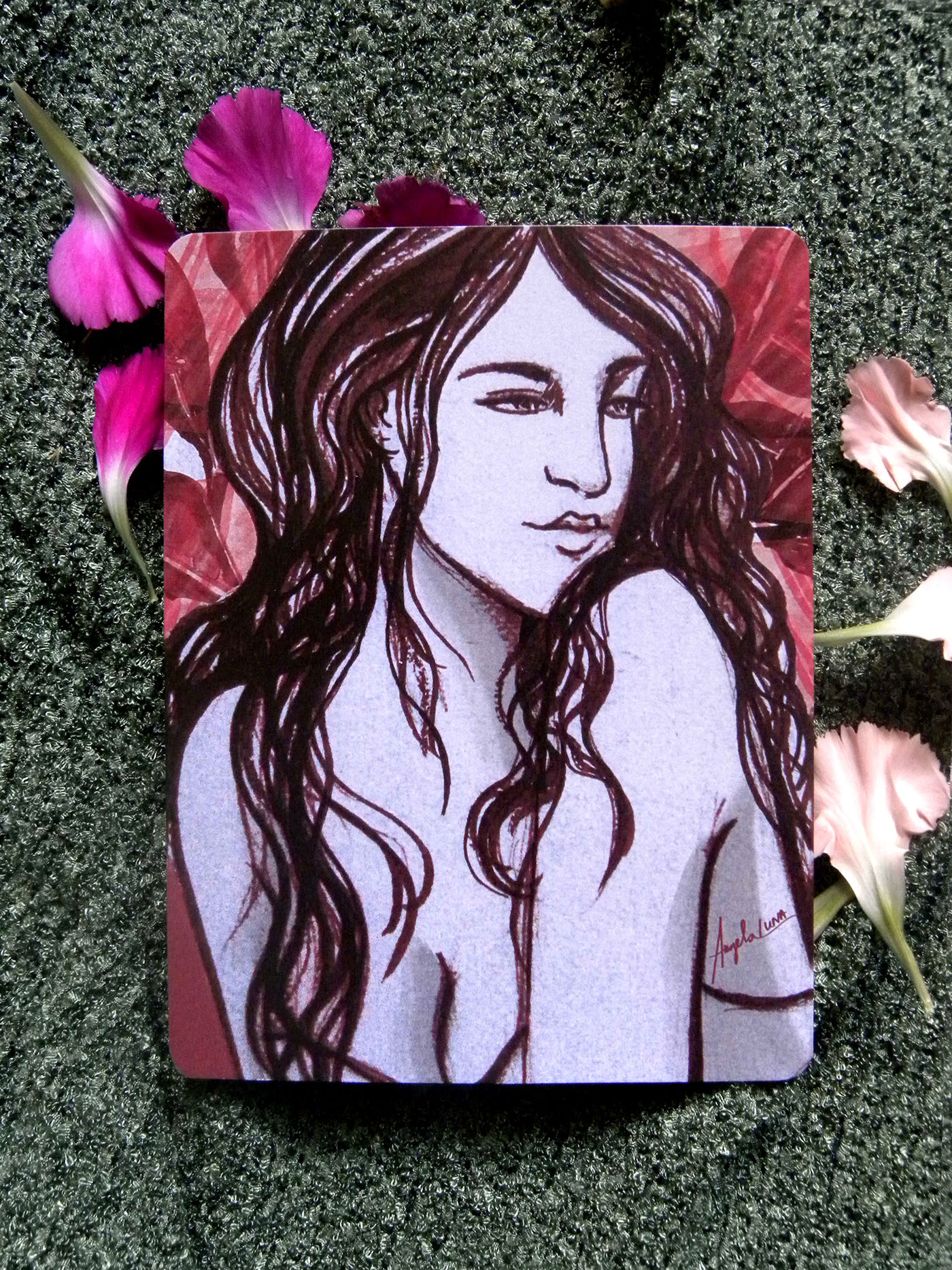 watercolor cards notecards girls feminine floral Flowers