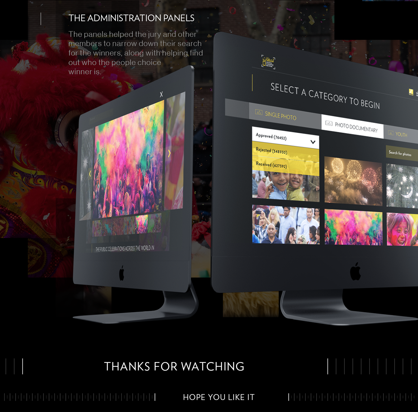 national geographic moments Photography  Competition Website user experience admin pane