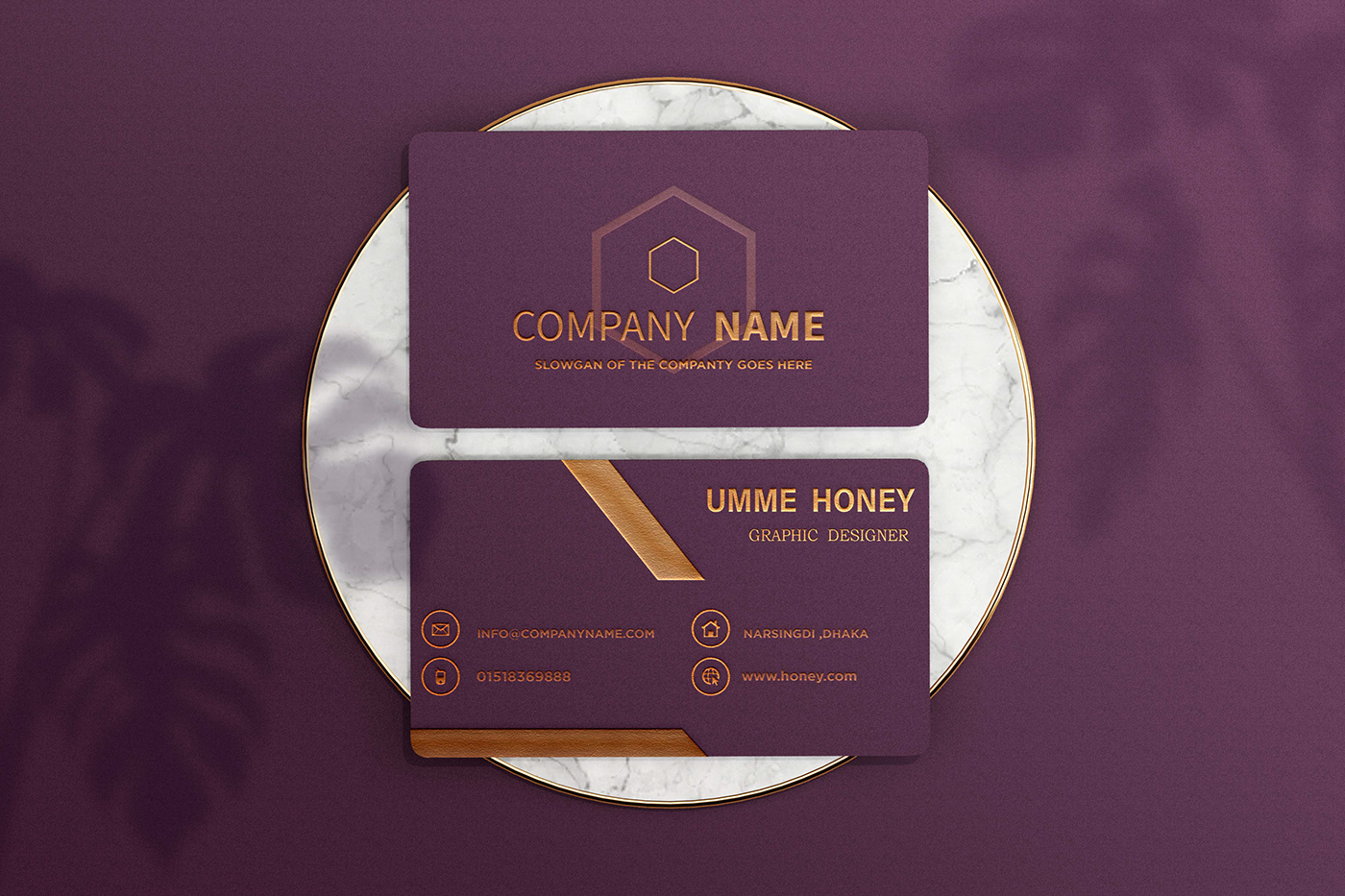 business card Business card design debossed gold U_honey