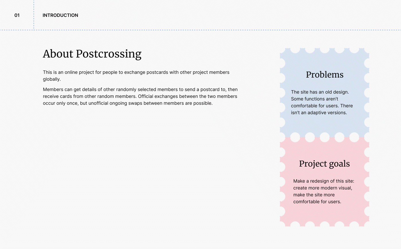 Figma post postcard postcrossing redesign UI/UX user interface Web Design  Website посткроссинг