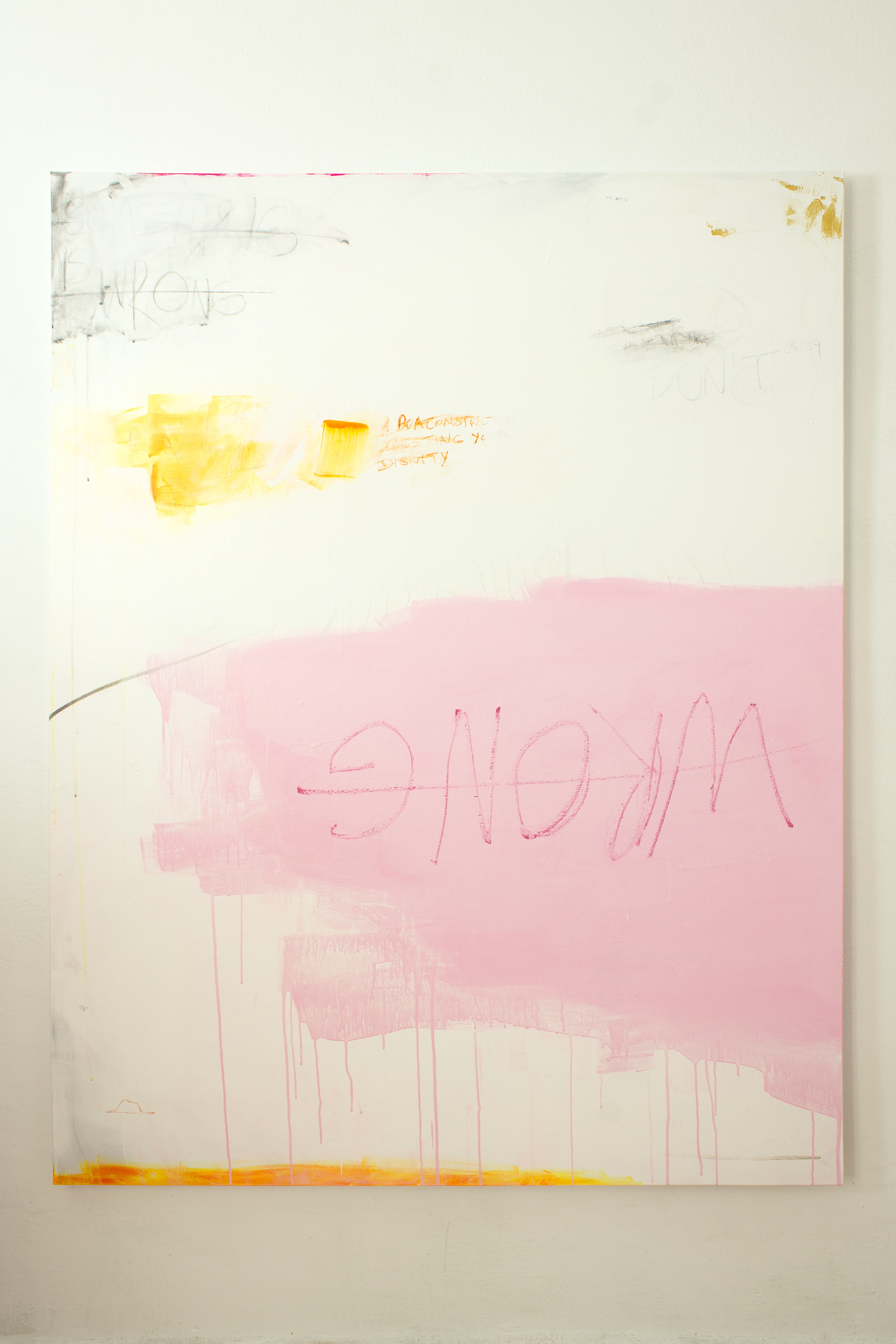art canvas fluor pink fluid mixed media acrylic contemporary art