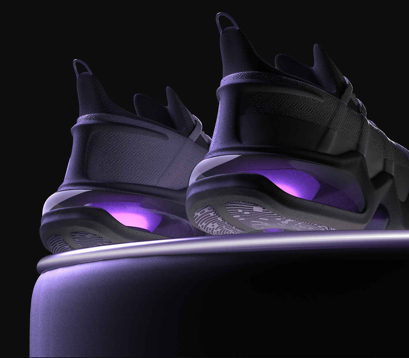 3d art footwear design Future technology industrial design  innovation product design  rendering shoe design Technology VR modeling