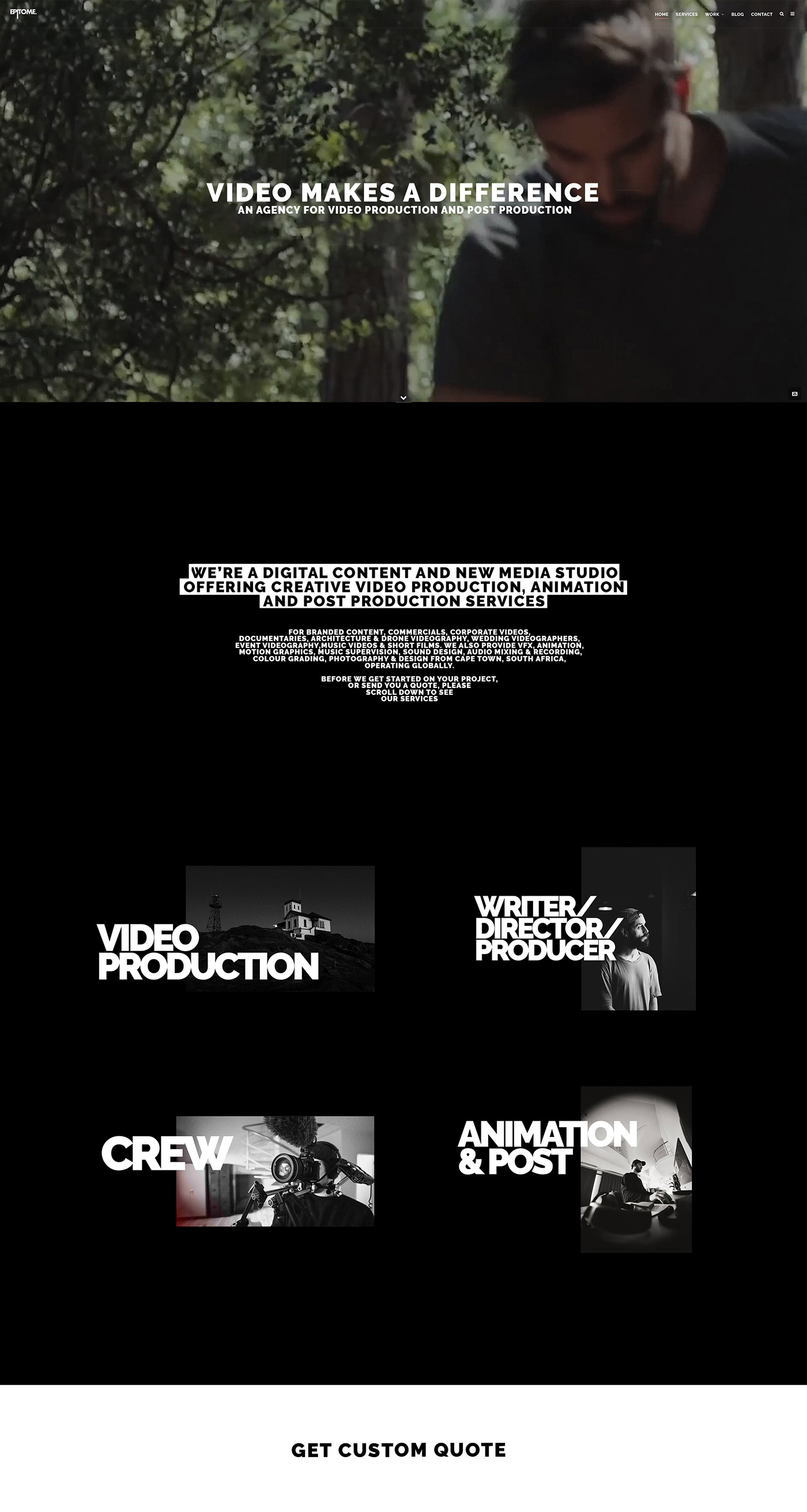 branding  epitome Film   graphic design  Photography  Video Production Web Design  Website