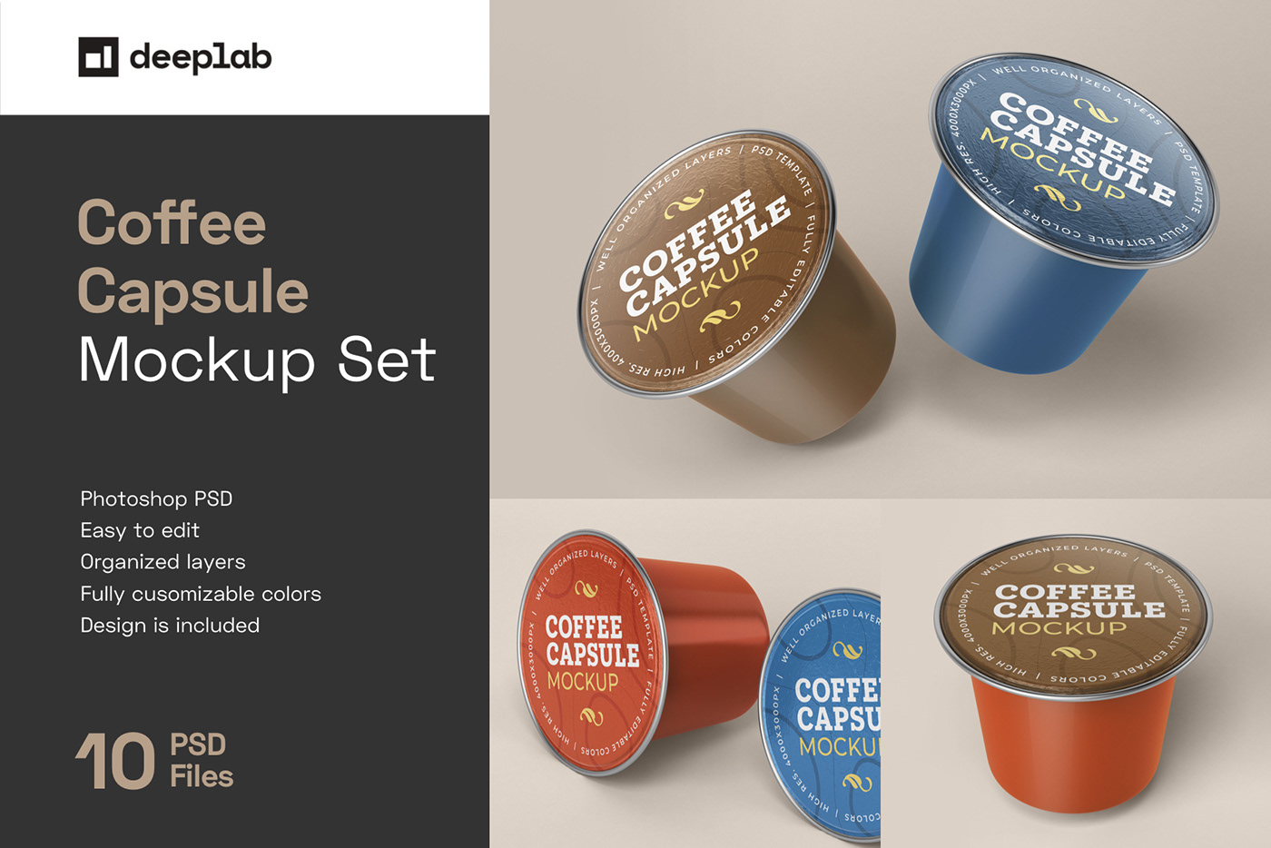 americano capsule Coffee coffeeshop espresso fast Mockup modular Pack free