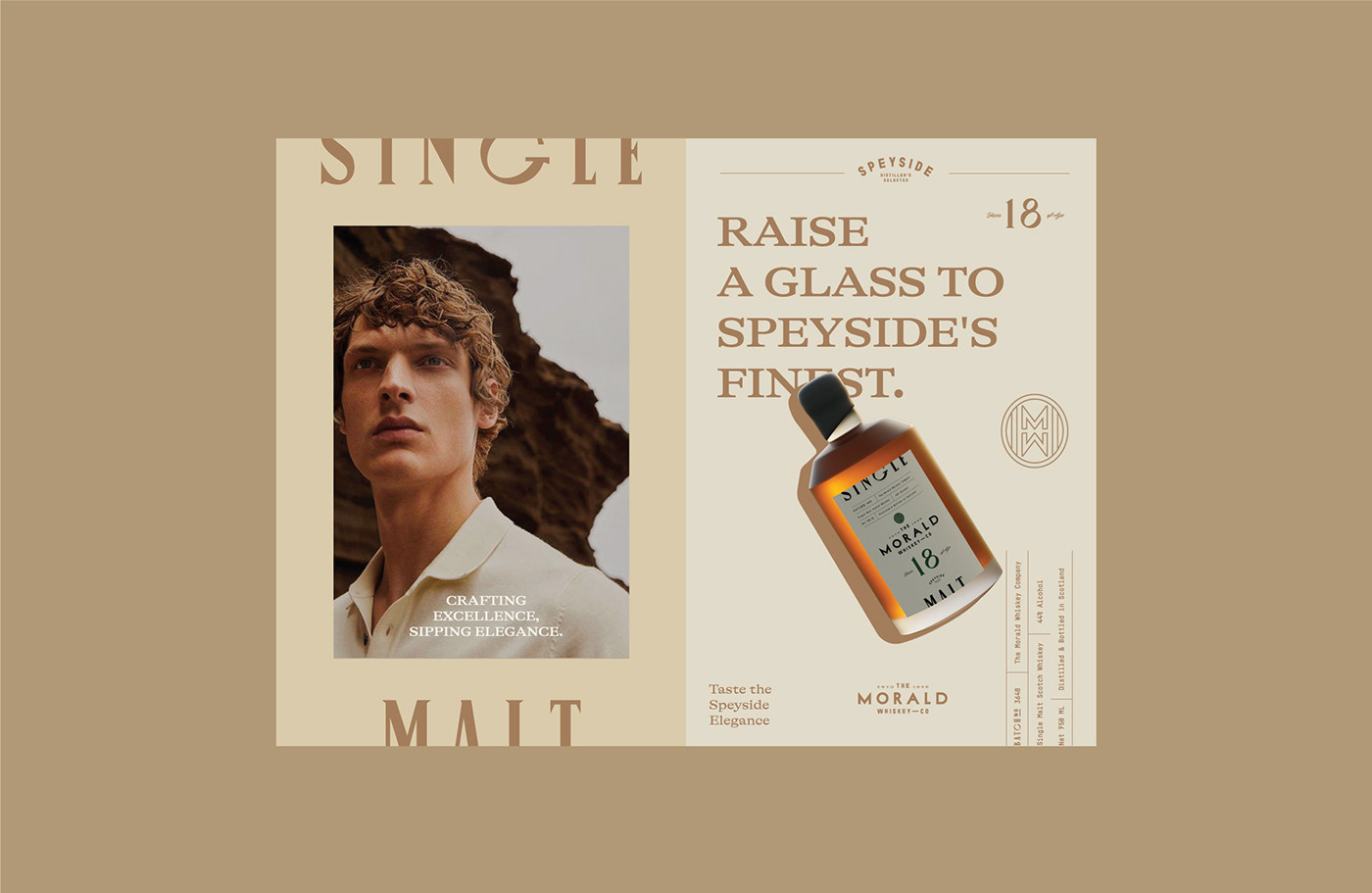branding  Packaging 3D typography   Whiskey Whisky speyside scotland malt beer