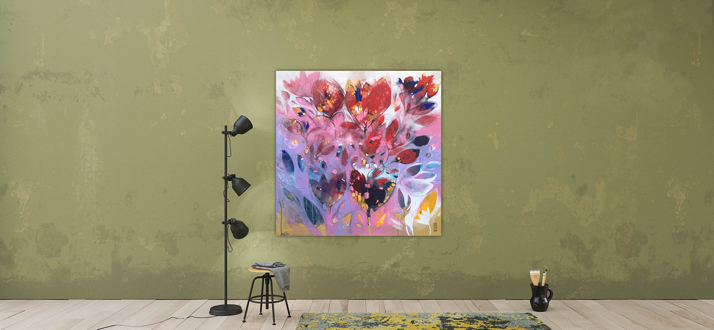 abstract art Flowers Nature painting  
