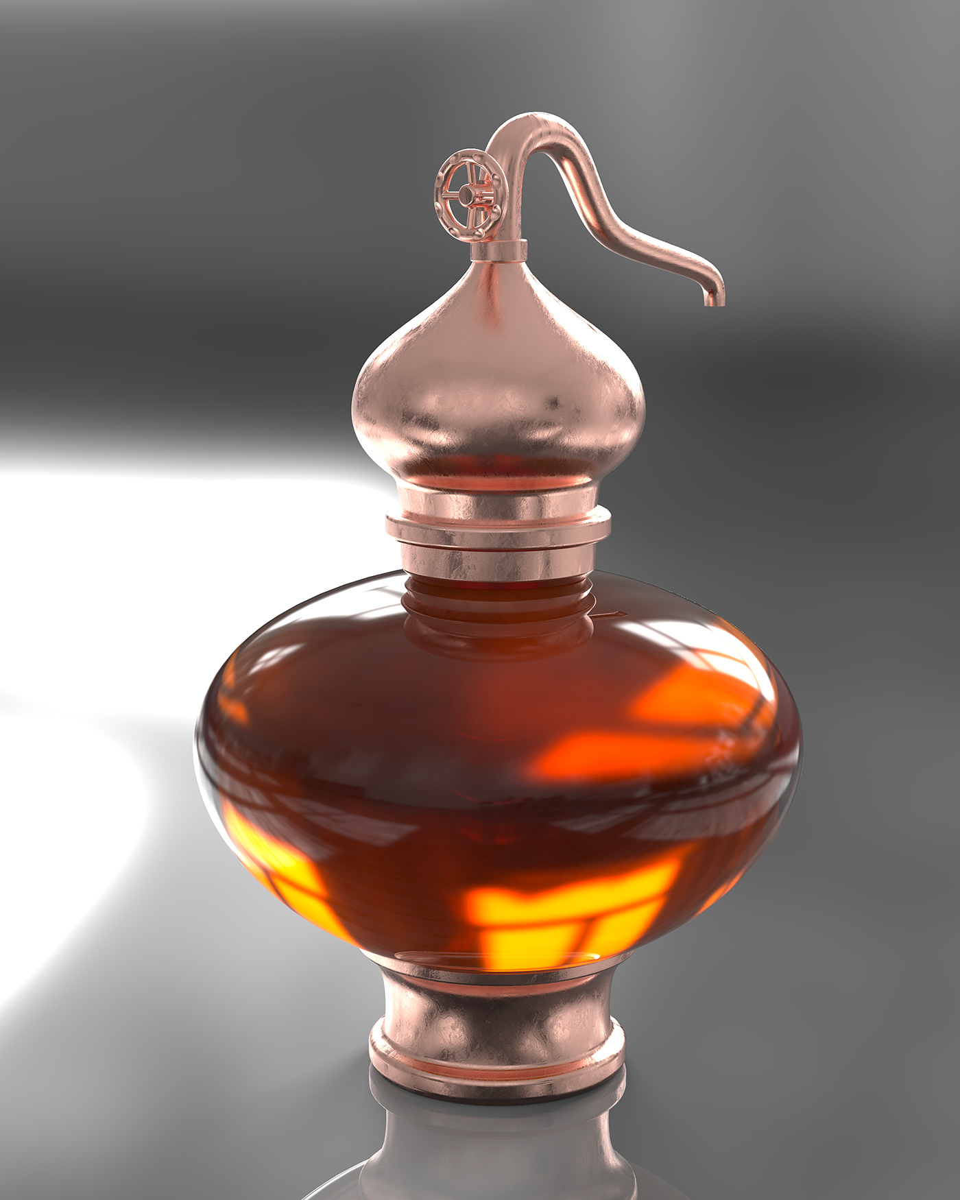 3D Alamabique Cognac decanter product design 