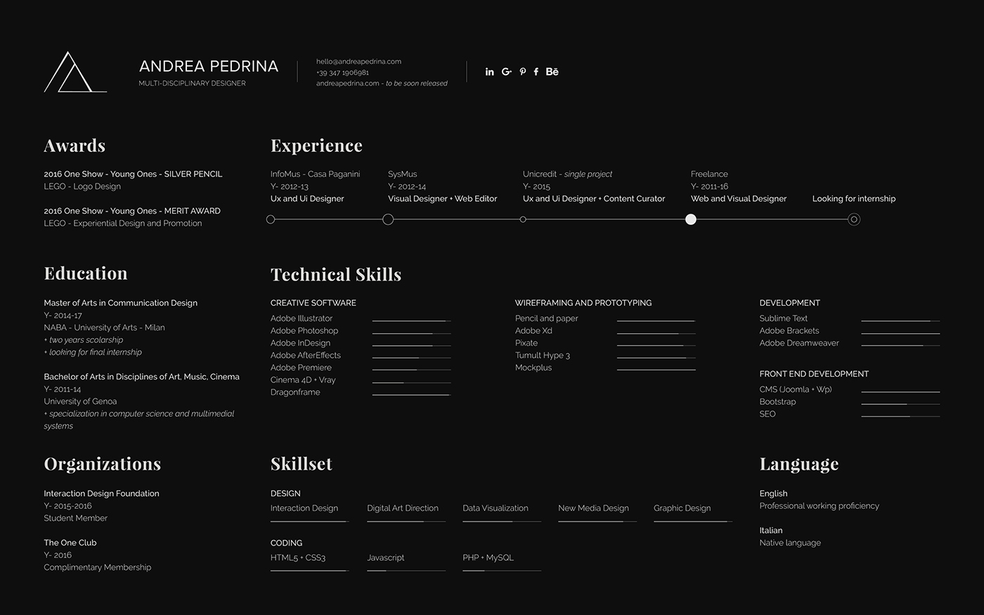 portfolio Website elegant Personal Brand brand identity interaction user experience graphic Interaction design  business card