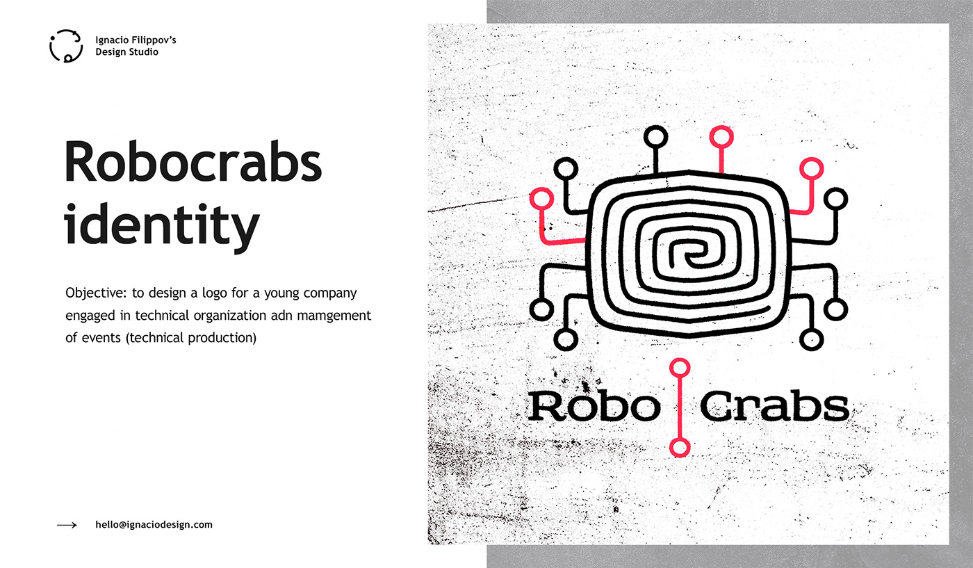 robocrabs identity Logo Design technical production