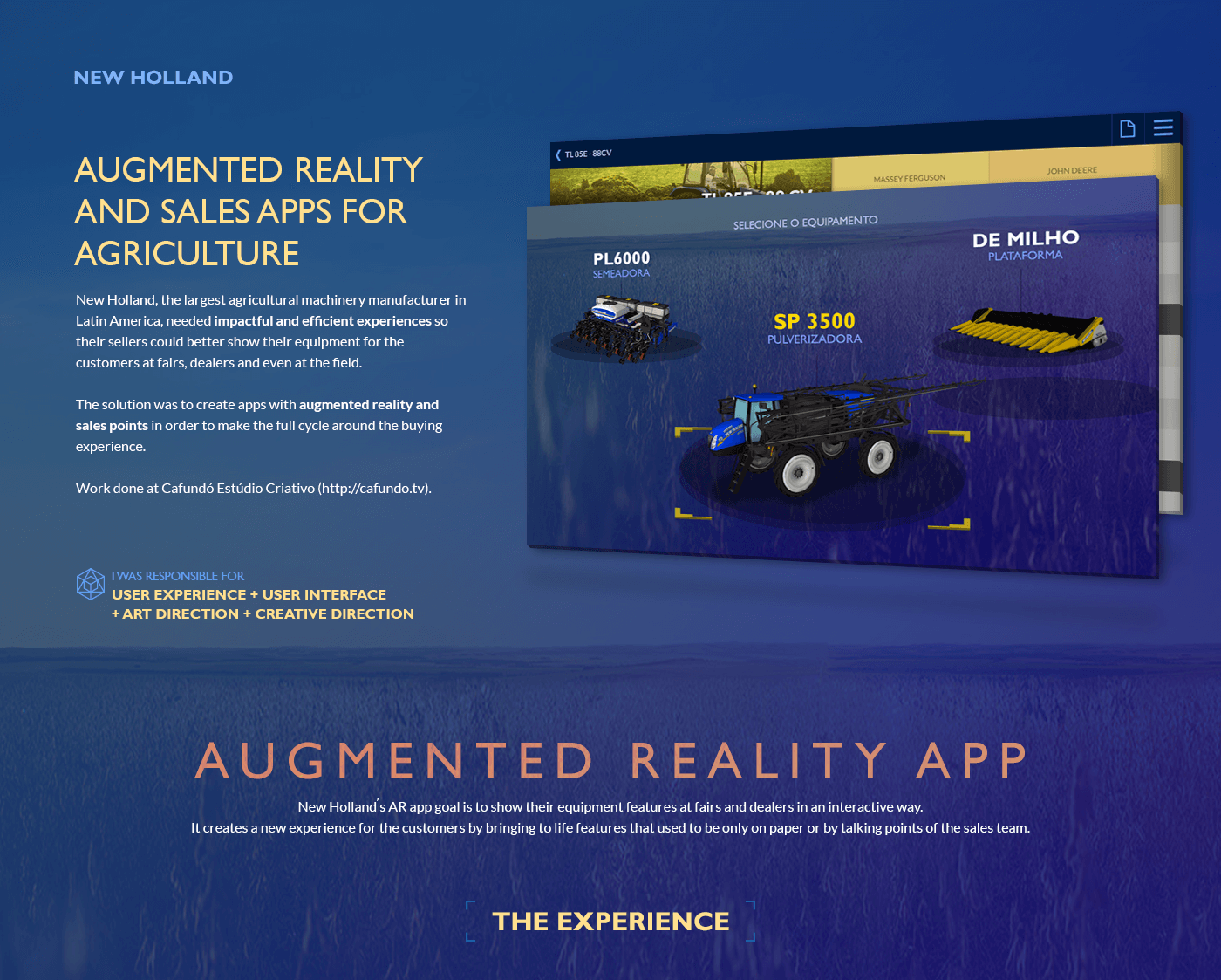 agriculture agrobusiness farm Technology augmented reality New Holland Tractor Fair Interface interaction